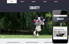 Smarty for animals and pets Mobile Website Template