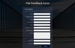 Flat Feedback Form Responsive Widget Template