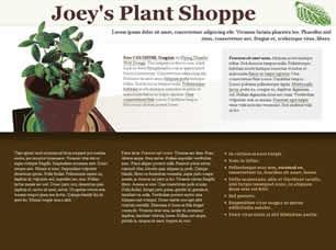 Joeys Plant Shoppe Free CSS Template