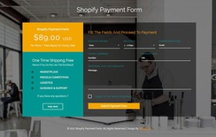 Shopify Payment Form Flat Responsive Widget Template