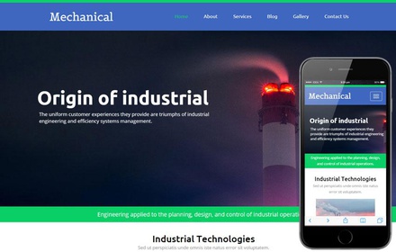 Mechanical a Industrial Category Flat Bootstrap Responsive Web Template
