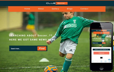 Club Soccer a Sports Category Flat Bootstrap Responsive Web Template