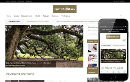 Express News a Entertainment Category Flat Bootstrap Responsive Web Template