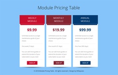 Module Pricing Table Flat Responsive Widget Template