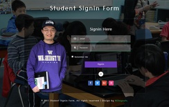 Student Sign in Form Responsive Widget Template