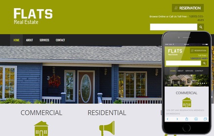 Flats a Real Estate Mobile Website Template
