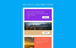 Multiple Subscribe Forms Flat Responsive Widget Template