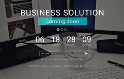 Business Countdown Flat Responsive Widget Template