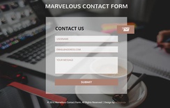 Marvelous Contact Form Flat Responsive widget Template