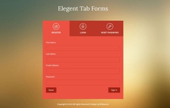Flat Style Elegent Tab Forms Widget Template