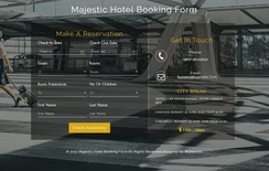 Majestic Hotel Booking Form a Flat Responsive Widget Template
