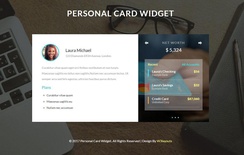 Personal Card Widget a Flat Responsive Widget Template