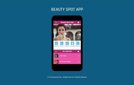 Beauty Spot A Mobile App Flat Bootstrap Responsive Web Template