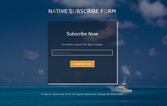 Native Subscribe Form a Responsive Widget Template