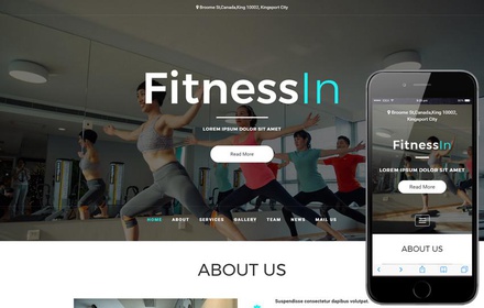 Fitness In a Sports Category Bootstrap Responsive Web Template