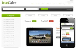 Smart Sale Online Shopping Cart Mobile website Template