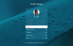 Profile Widget Flat Responsive Widget Template