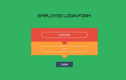 Employee Login Form Responsive Widget Template