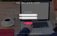 Online Login Form Responsive Widget Template