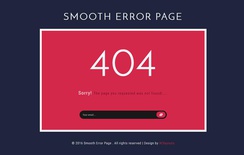 Smooth Error Page Flat Responsive Widget Template