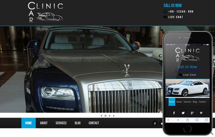 Car Clinic Automobile Mobile Website Template