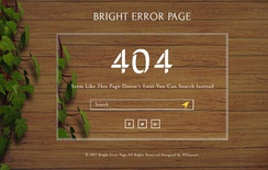 Bright Error Page a Flat Responsive Widget Template