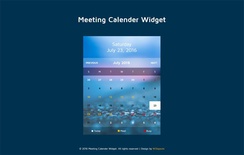 Meeting Calendar Widget Flat Responsive Widget Template