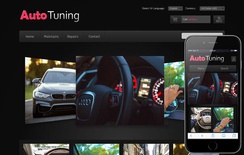 Auto Tuning automobile Mobile Website Template