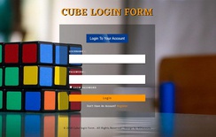 Cube Login Form Flat Responsive Widget Template