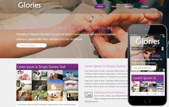 Glories wedding planner Mobile Website Template