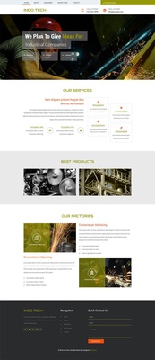 Indo Tech a Industrial Category Flat Bootstrap Responsive Web Template
