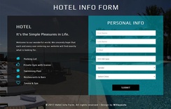 Hotel Info Form a Responsive Widget Template