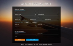 Airline Booking Form a Responsive Widget Template