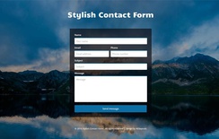 Stylish Contact Form Flat Responsive Widget Template