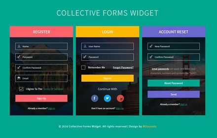 Collective Forms Widget Flat Responsive Widget Template