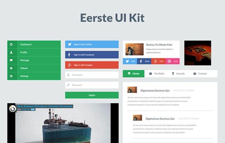 Eerste UI Kit a Flat Bootstrap Responsive Web Template