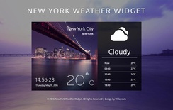 New York Weather Widget A Flat Responsive Widget Template
