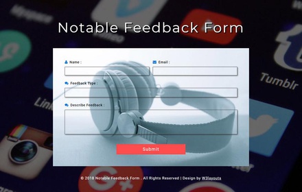 Notable Feedback Form Responsive Widget Template