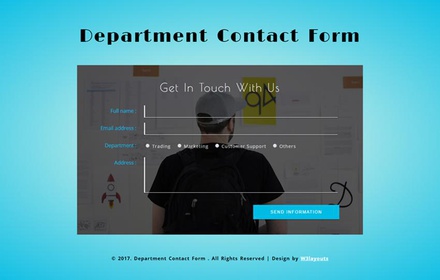 Department Contact Form a Responsive Widget Template
