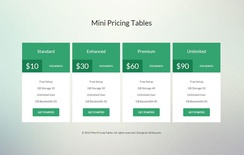 Mini Pricing Tables Responsive Widget Template