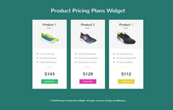 Product Pricing Plans Widget Flat Responsive Widget Template
