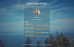 Skills Profile Widget Flat Responsive Widget Template