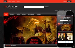 Music Mobile Website Template