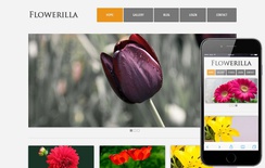 Flowerilla gallery webtemplate and mobile webtemplate for free