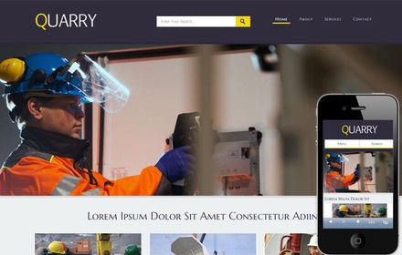 Quarry a Industrial Mobile Website Template
