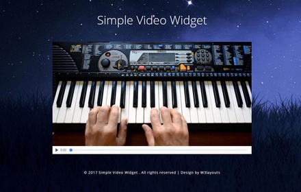 Simple Video Widget Flat Responsive Widget Template