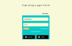 Flat Drop Down Login Form Responsive Widget Template