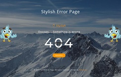 Stylish Error Page Responsive Widget Template