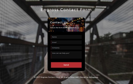 Engross Contact Form Responsive Widget Template