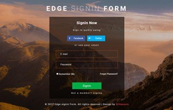 Edge Sign In form Flat Responsive Widget Template